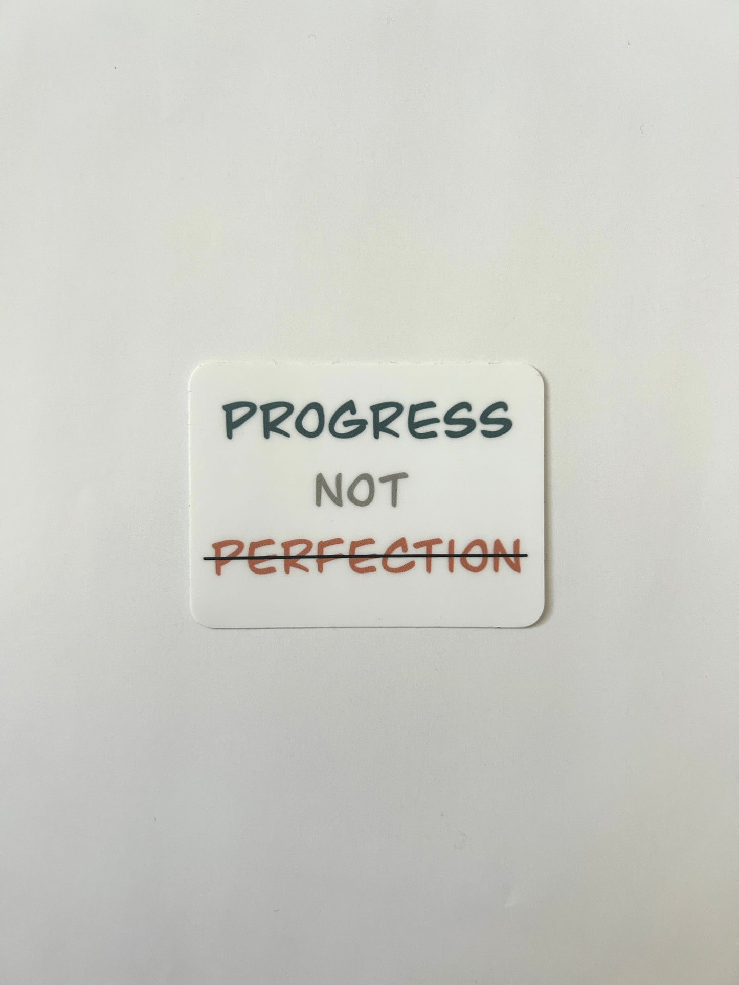 Progress Not Perfection Vinyl Sticker/Matte/Weatherproof/Decal