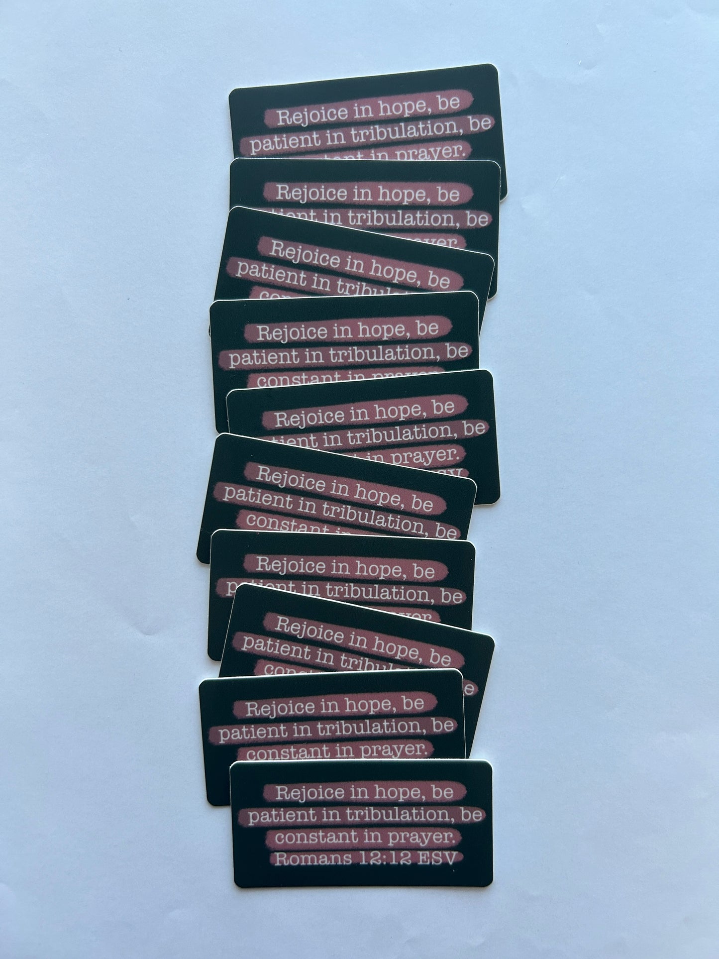 Romans 12:12 Vinyl Sticker/Matte/Weatherproof/Decal
