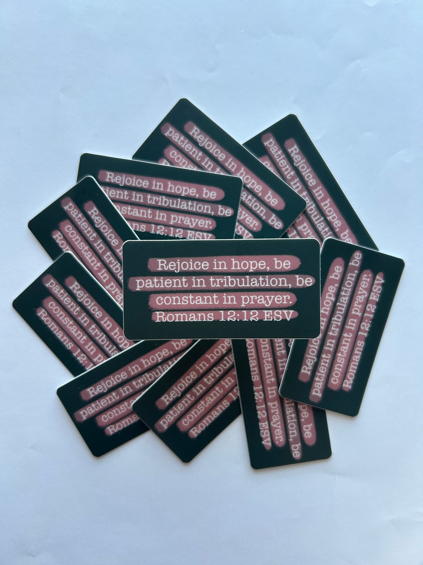 Romans 12:12 Vinyl Sticker/Matte/Weatherproof/Decal
