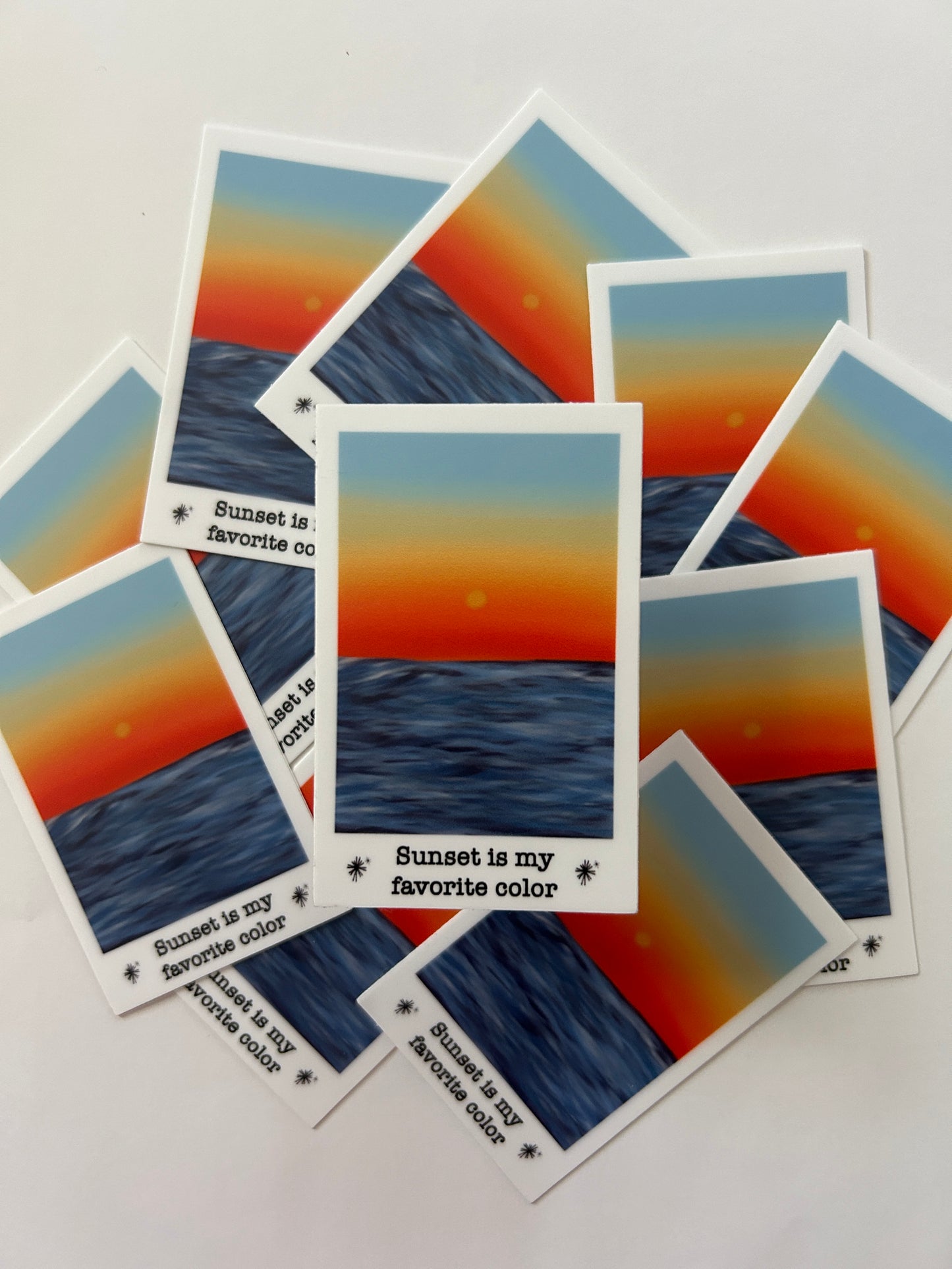 Sunset Is My Favorite Color Vinyl Sticker/Matte/Weatherproof/Decal