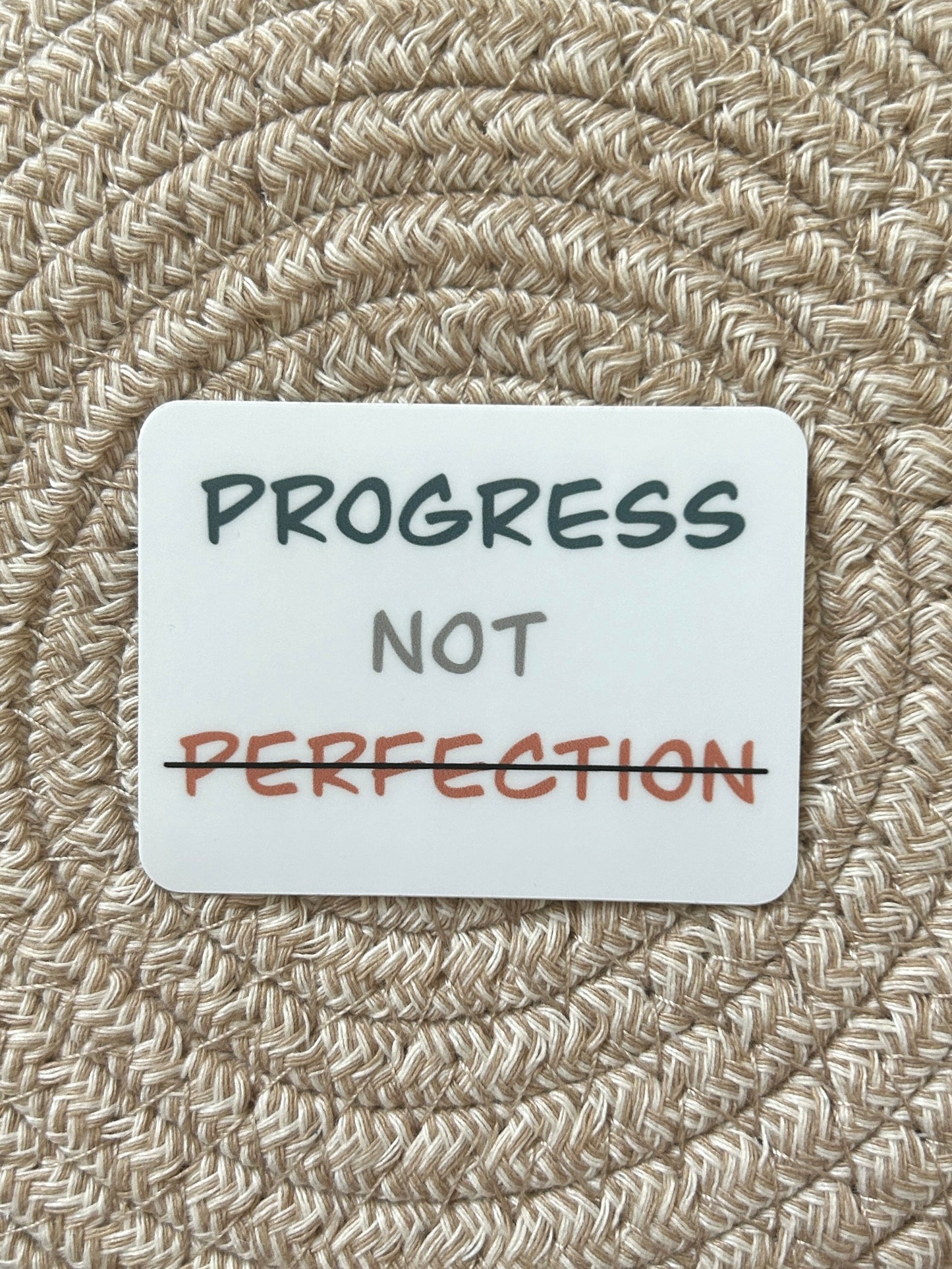 Progress Not Perfection Vinyl Sticker/Matte/Weatherproof/Decal