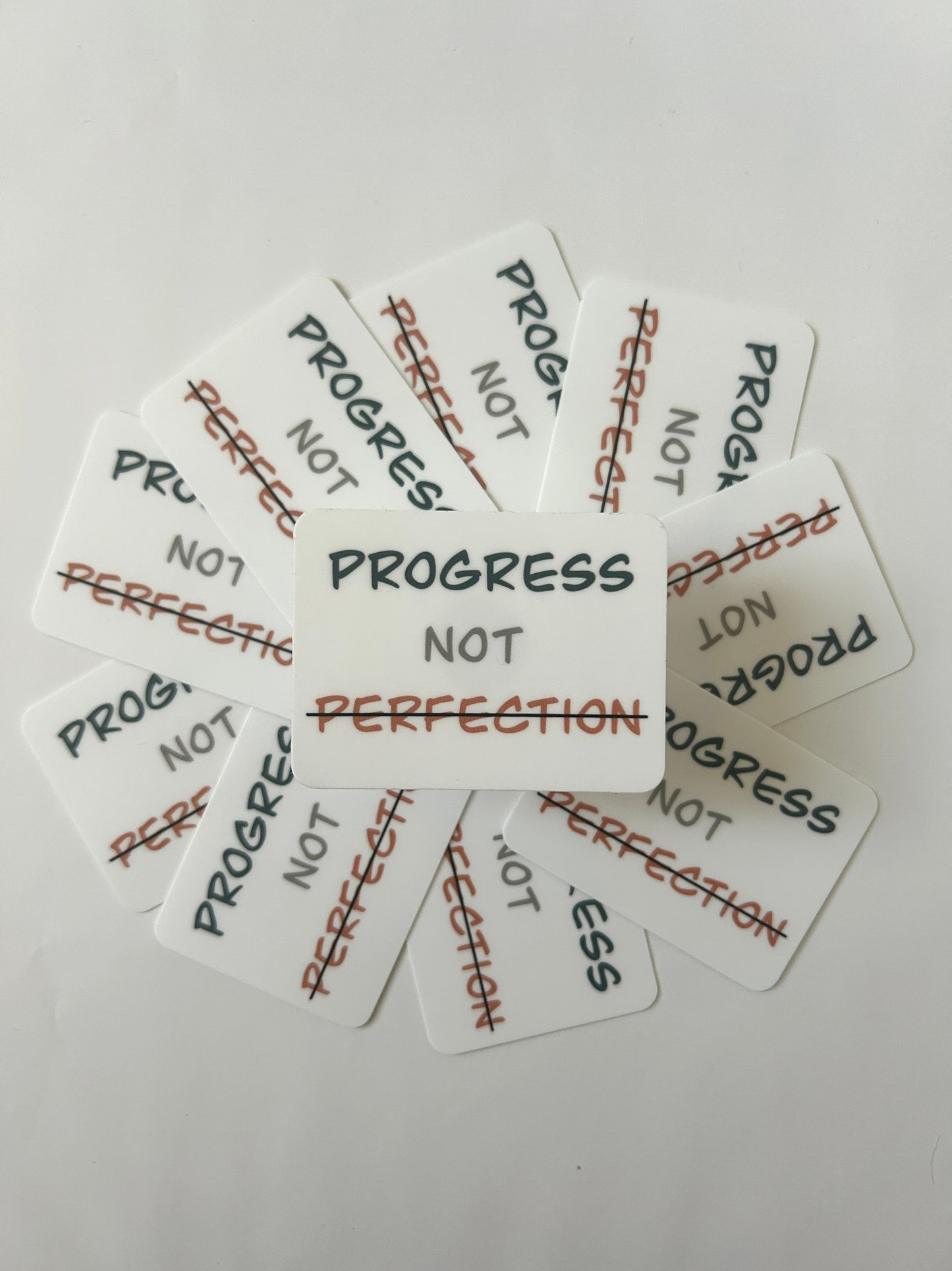 Progress Not Perfection Vinyl Sticker/Matte/Weatherproof/Decal