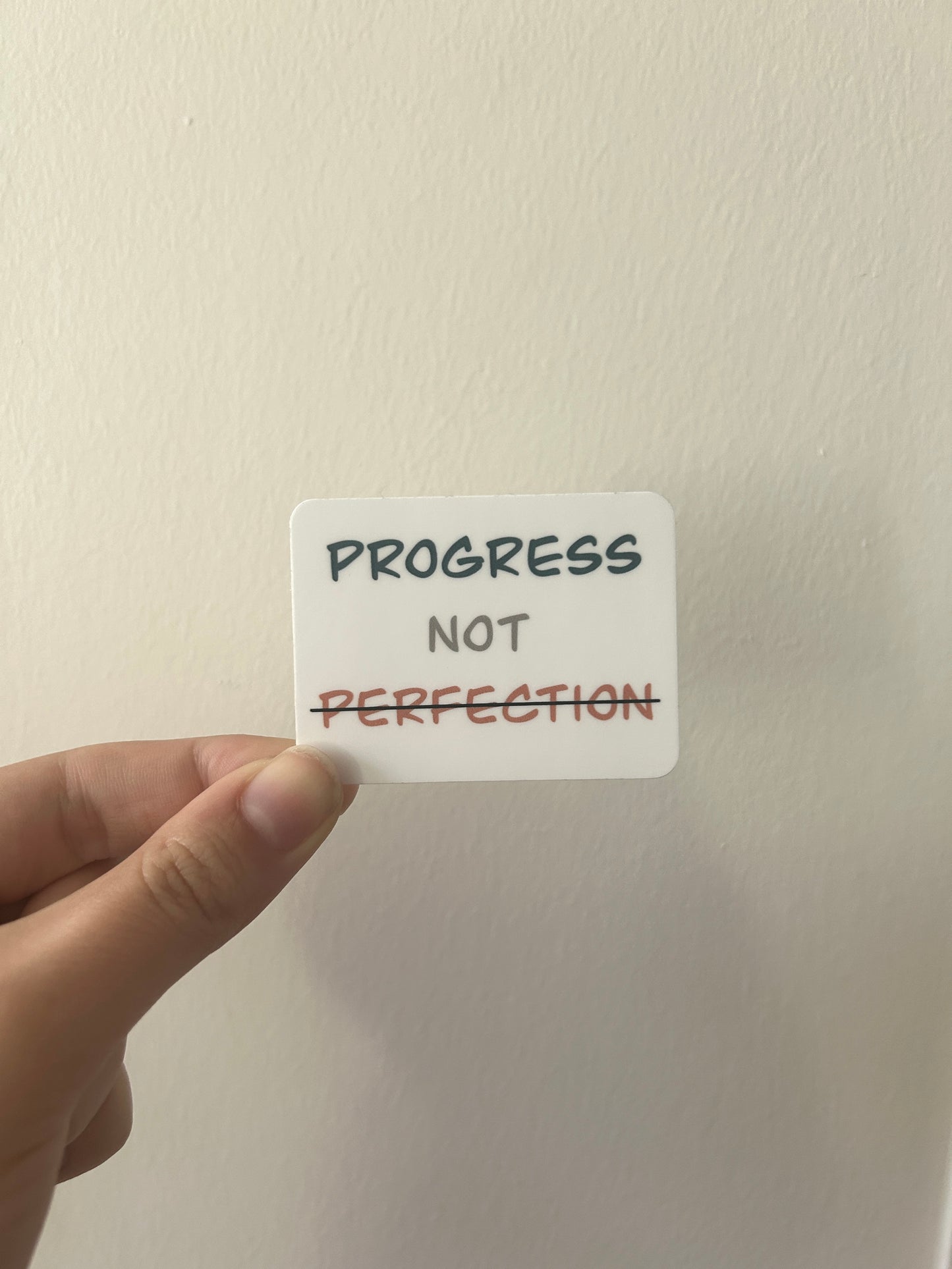 Progress Not Perfection Vinyl Sticker/Matte/Weatherproof/Decal