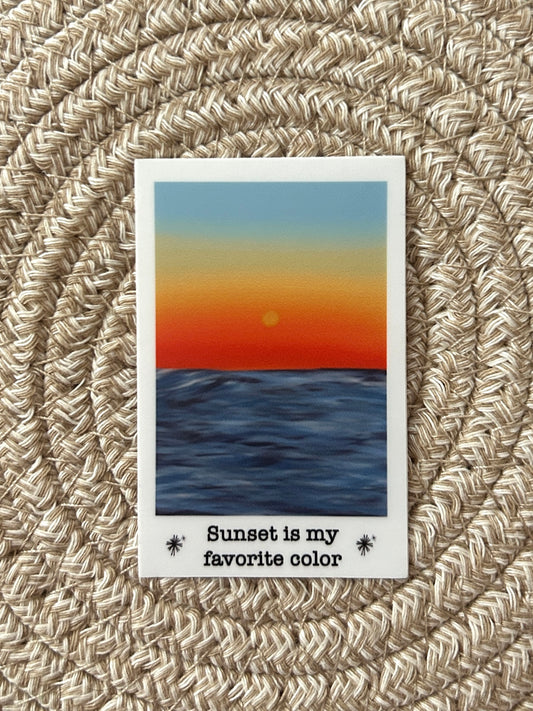 Sunset Is My Favorite Color Vinyl Sticker/Matte/Weatherproof/Decal
